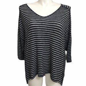 Botanique striped batwing knit top. Size 2X